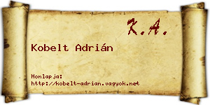 Kobelt Adrián névjegykártya