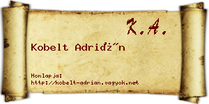 Kobelt Adrián névjegykártya